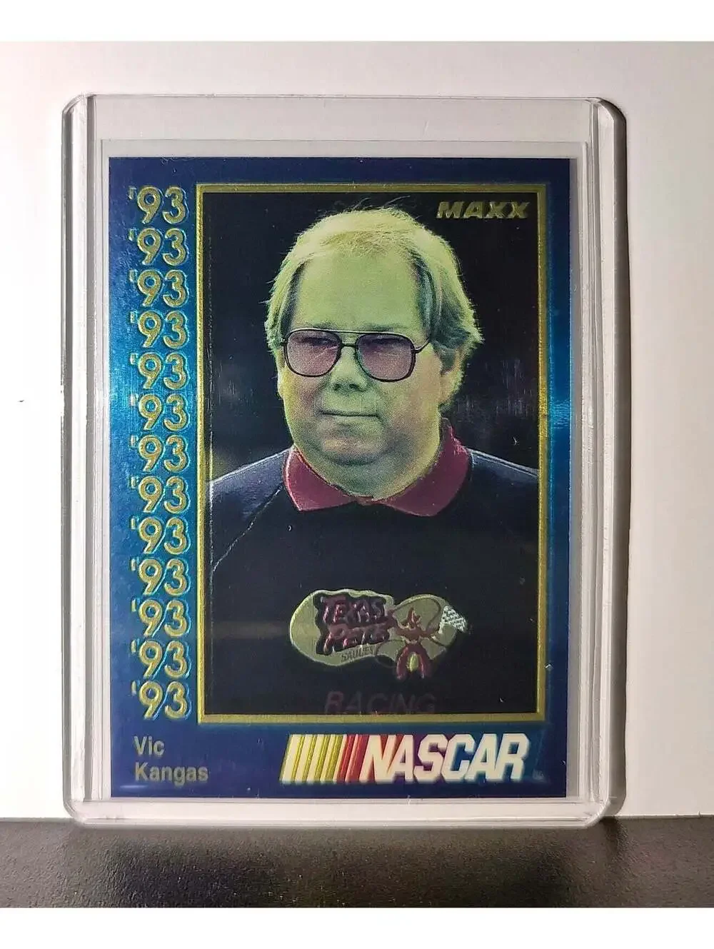 Vic Kangas 1993 Maxx Premier Plus Racing #164 NASCAR Card NEMCO Motorsports